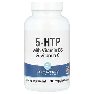 Lake Avenue Nutrition, 5-HTP Vitamin B6 ve Vitamin C ile, 180 Bitkisel Kapsül