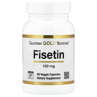California Gold Nutrition, Fisetin, 100 mg, 90 Veggie Capsules