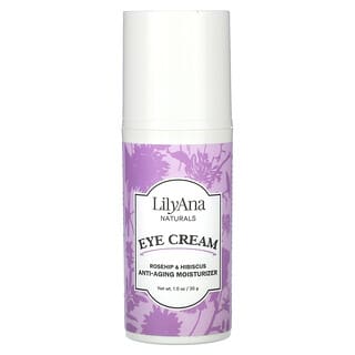 Lilyana Naturals, Crème pour les yeux, Rose musquée et hibiscus, 30 g