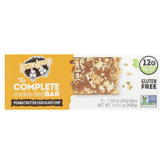 Lenny & Larry's, The Complete Cookie-Fied Bar®, Peanut Butter Chocolate Chip, 9 Bars, 1.59 oz (45 g) Each