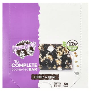 Lenny & Larry's, The Complete Cookie-Fied Bar®, Cookies & Cream, 9 Bars, 1.59 oz (45 g) Each