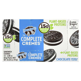 Lenny & Larry's, The Complete Cremes®, Sandwhich Cookies, Chocolate, 12 Packs, 2.86 oz (81 g) Each