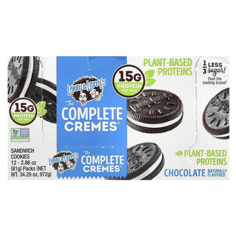 The Complete Cremes®, Biscoitos recheados, Chocolate, 12 Pacotes