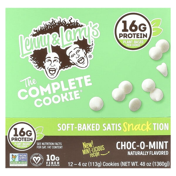 Lenny & Larry's The Complete Cookie®, Choc-O-Mint, 12 Cookies, 4 oz (113 g) Each