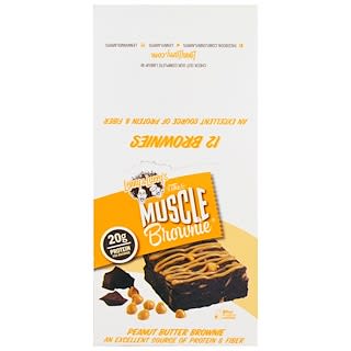 Lenny & Larry's, Muscle Brownie, Peanut Butter Brownie, 12 Brownies, 2.29 oz (65 g) Each