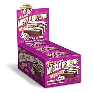 Lenny & Larry's, Muscle Brownie, Cookies & Cream, 12 Brownies, 2.82 oz (80 g) Each