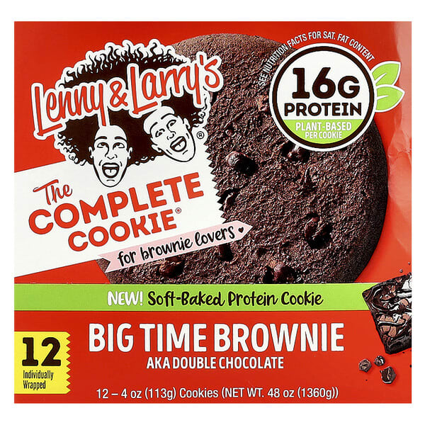 Lenny & Larry's The Complete Cookie®, Big Time Brownie, 12 Cookies, 4 oz (113 g) Each