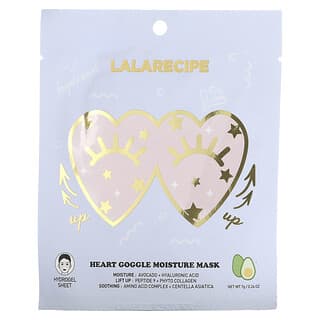 Lalarecipe, Увлажняющая маска с сердцем, Google, 1 тканевая маска, 7 г (0,24 унции)