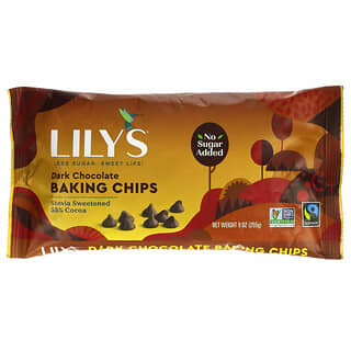 Lily's Sweets, Chips de chocolate negro para hornear, 255 g (9 oz)