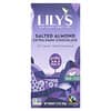 Lily's Sweets, 高級黑巧克力棒，鹹味杏仁，70% 可可，2.8 盎司（80 克）