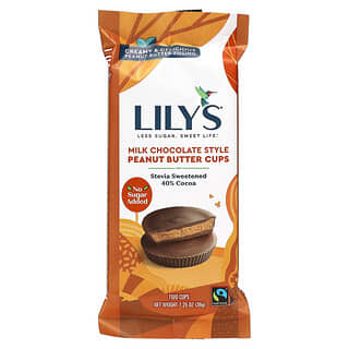 Lily's Sweets, Copos de Manteiga de Amendoim, Estilo de Chocolate de Leite, 2 Copos, 36 g (1,25 oz)