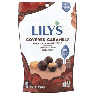 Lily's Sweets, Caramelos con cobertura, Estilo chocolate negro, 99 g (3,5 oz)