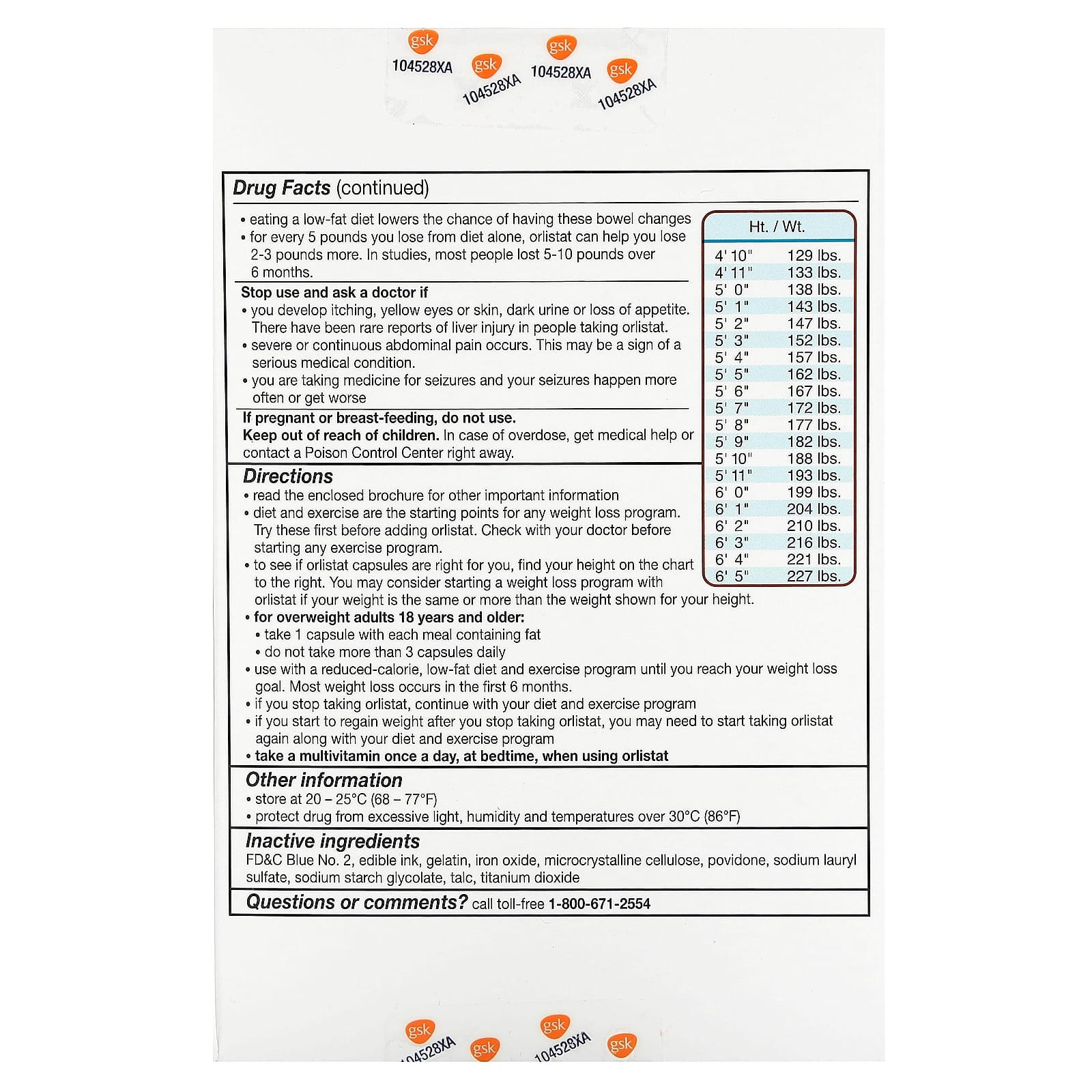 Alli, Orlistat, Weight Loss Aid, Refill Pack , 60 mg, 120 Capsules