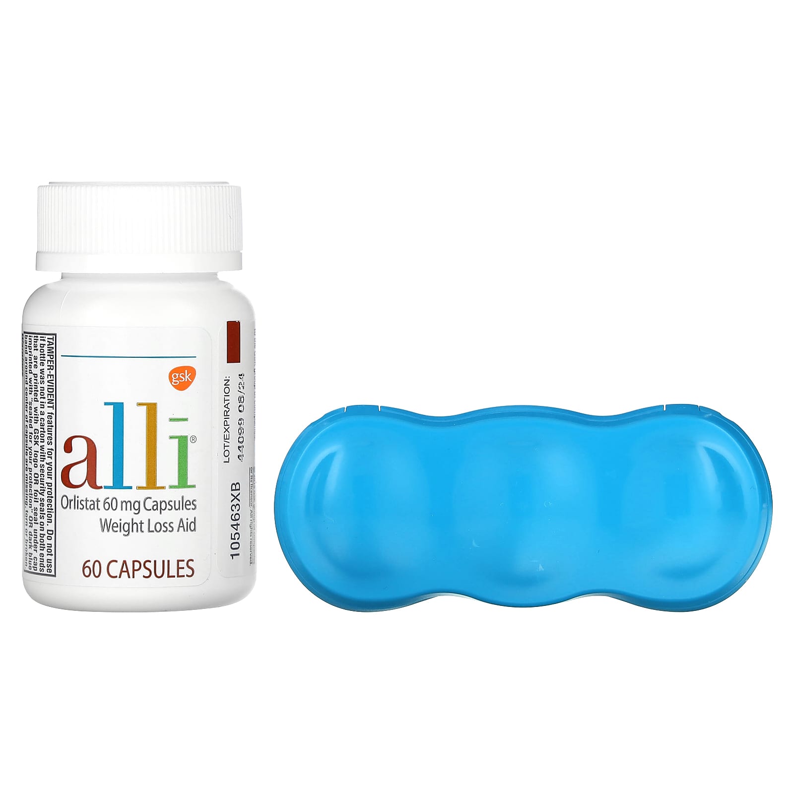 Alli, Orlistat, Weight Loss Aid, Starter Pack, 60 mg, 60 Capsules
