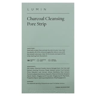 Lumin, Charcoal Cleansing Pore Strip, 5 Single-Use Nose Strips