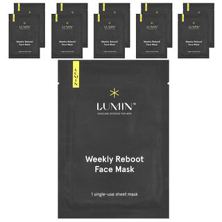 Lumin, Skincare Defense For Men, Máscara Facial Semanal de Beleza, 10 Máscaras Faciais de Uso Único
