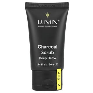 Lumin, Skincare Defense For Men, Esfoliante de Carvão Vegetal, Desintoxicação Profunda, 30 ml (1,01 fl oz)