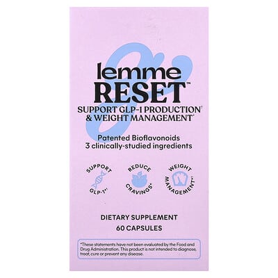 Lemme, GLP-1 Daily™, Weight Management, Craving and Fat Burner, 60 Capsules