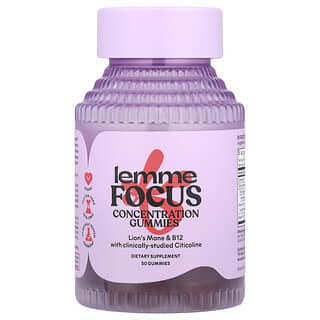 Lemme, Focus, caramelle gommose concentrate, fragola, 50 caramelle gommose