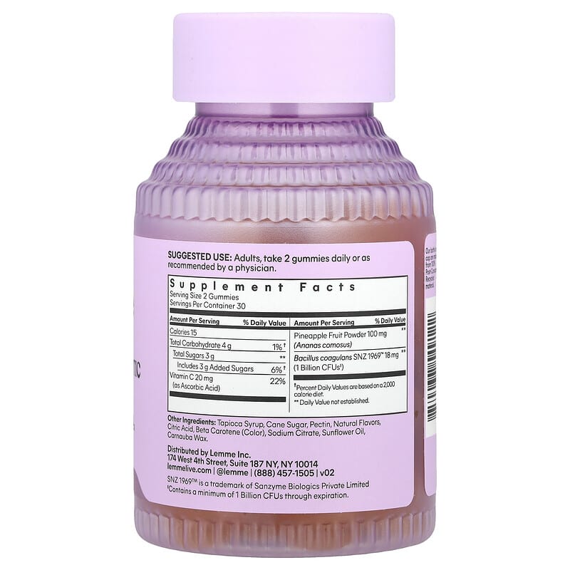 Purr, Vaginal Probiotic Gummies, Pineapple, 60 Gummies