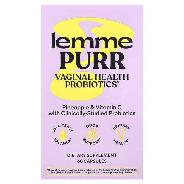 Lemme, Purr, Vaginal Health Probiotics, 60 Capsules — product photo 1
