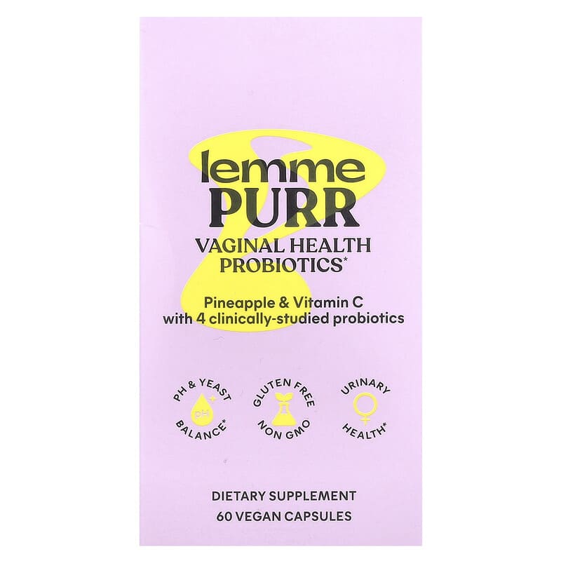 Purr, Probióticos para la salud vaginal, 60 cápsulas veganas
