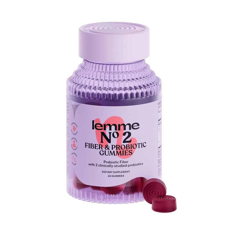 No2, Fiber & Probiotic Gummies, Strawberry , 60 Gummies