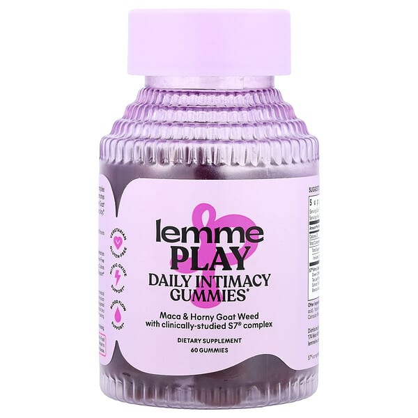 Play, Daily Intimacy Gummies, Cherry, 60 Gummies