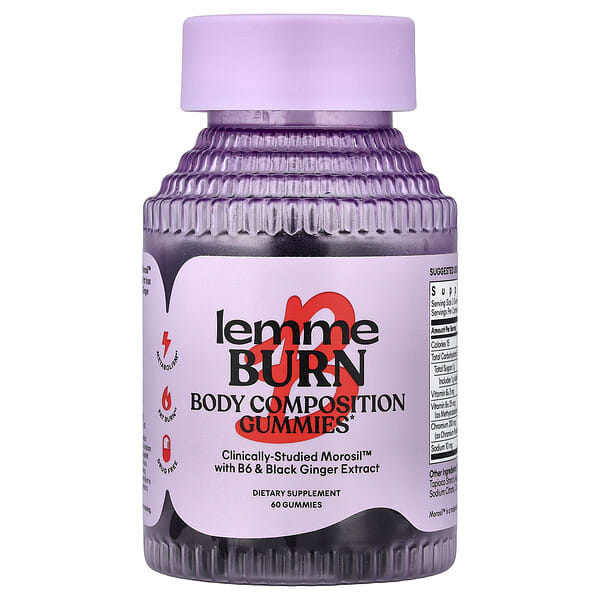 Lemme, Burn Gummies, 베리 맛, 구미젤리 60개