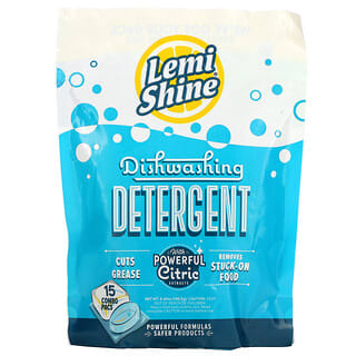 Lemi Shine, Средство для мытья посуды, 15 комбинированных пакетиков, 195,5 г (6,9 унции)