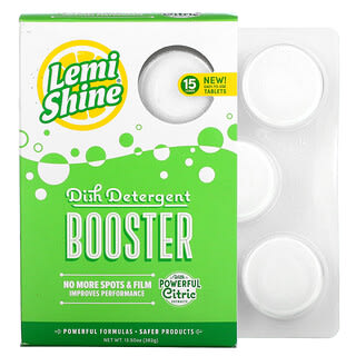 Lemi Shine, Dish Detergent Booster, 15 Tablets