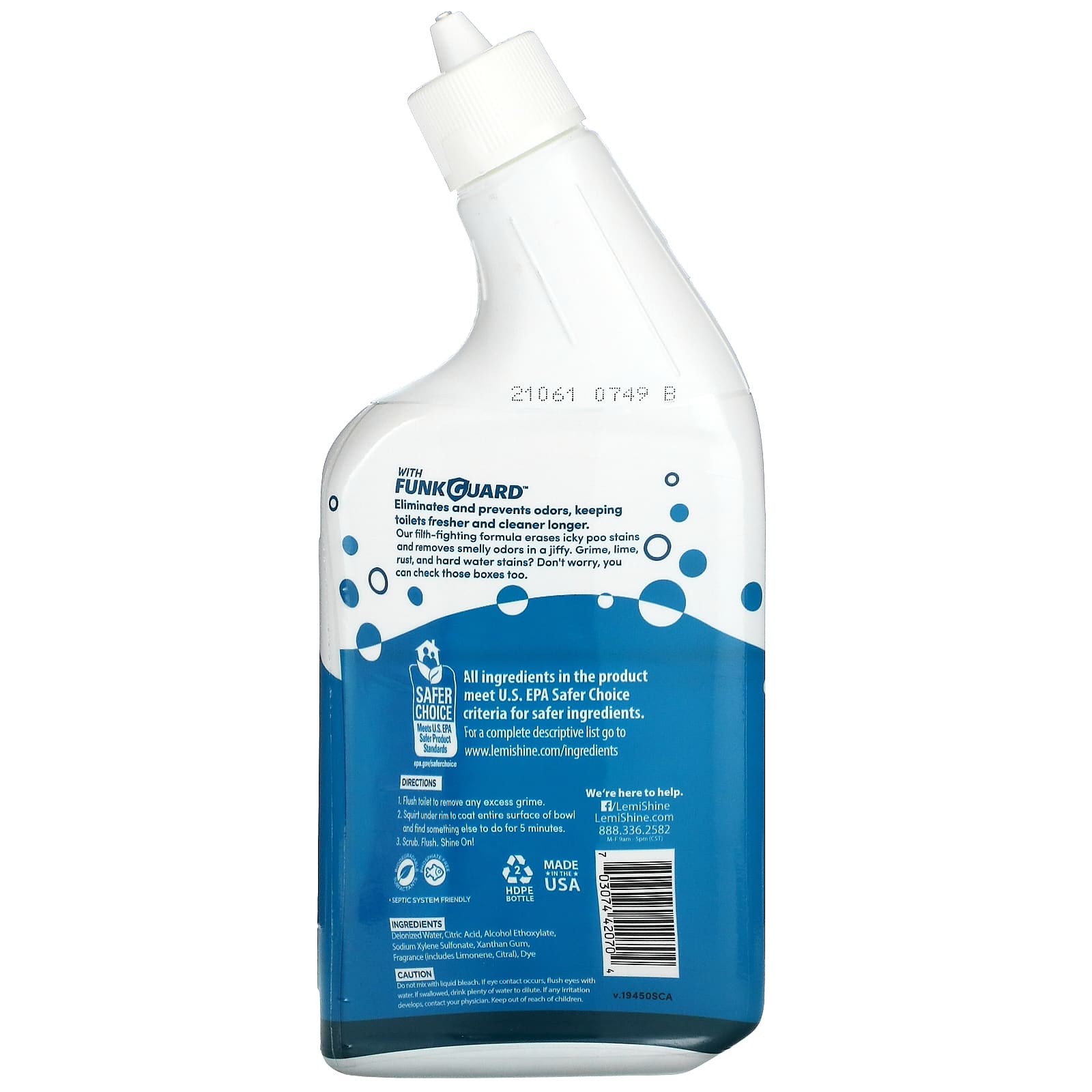 Lemi Shine, Toilet Bowl Cleaner, Lemon Scent, 24 fl oz (709 ml) (Discontinued Item)