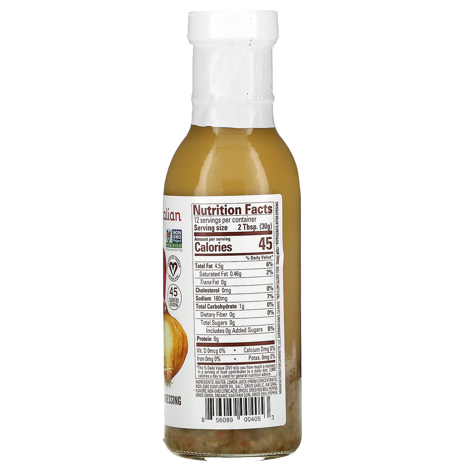Gourmet Lemon Dressing, Creamy Italian, 12 fl oz (355 ml)