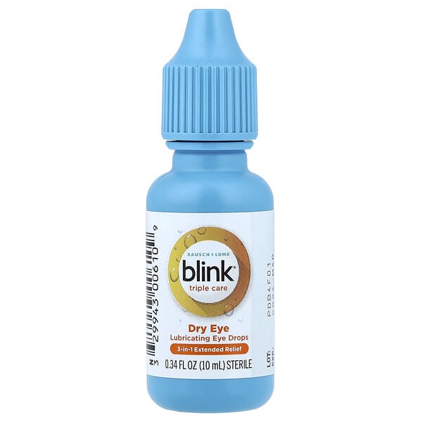 Bausch + Lomb Blink, Blink® 트리플 케어, 안구 건조증, 윤활 점안액, 10ml(0.34fl oz)