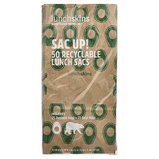 Lunchskins, Sac Up! Recyclable Lunch Sacs, 50 Bags