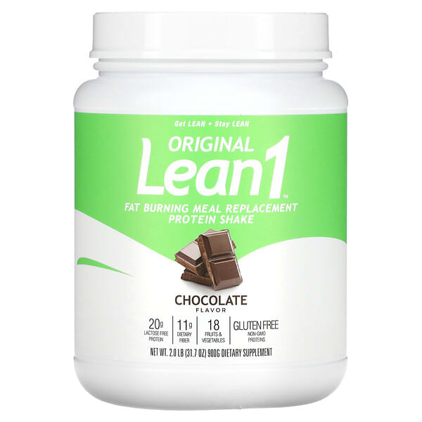 Lean1, Original, Fat Burning Meal Replacement Protein Shake, Chocolate ...