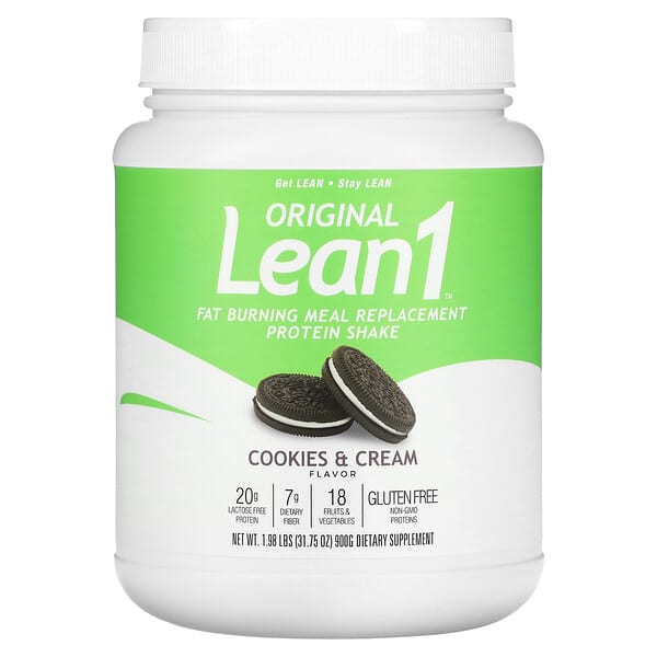 Lean1, Original, Fat Burning Meal Replacement Protein Shake, Cookies ...