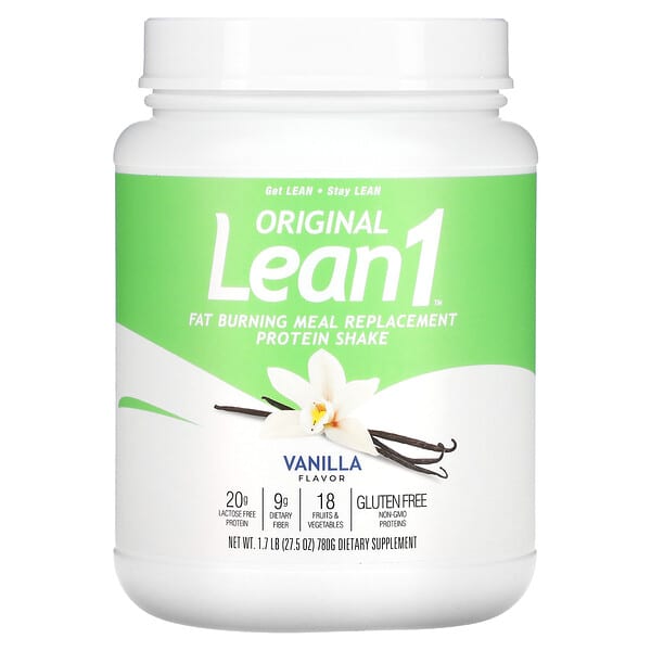 Lean1, オリジナル、Fat Burning Meal Replacement Protein Shake、バニラ、780g（1.7ポンド）