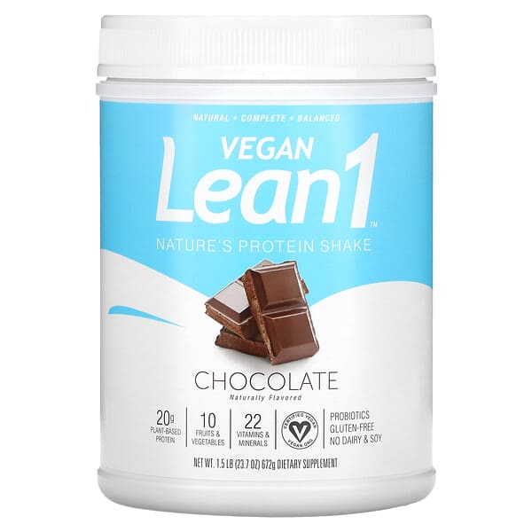 Lean1, Nature's Protein Shake, Schokolade, 672 g (1,5 lb.)
