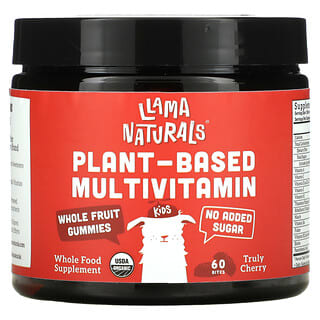 Llama Naturals, Plant-Based Multivitamin Whole Fruit Gummies, Truly Cherry, 60 Bites