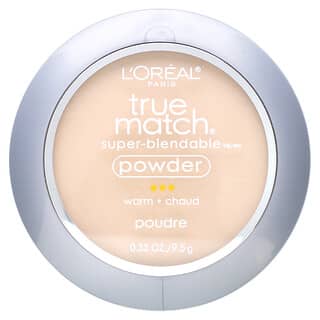 L'Oréal, True Match, Super-Blendable Powder, super-mischbarer Puder, W2 LightElfenbein, 9,5 g (0,33 oz.)