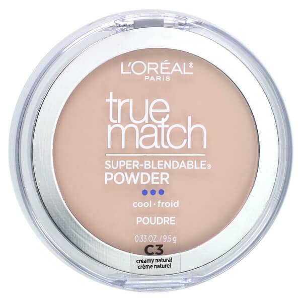 L'Oréal, True Made, 슈퍼 블렌더블 파우더, C3 크리미 내추럴, 9.5g(0.33oz)