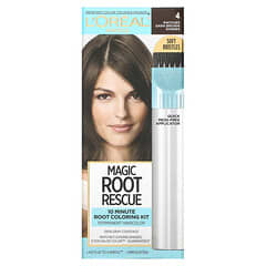 L'Oréal, Magic Root Rescue, 10 Minute Root Coloring Kit, 4 Dark Brown, 1 Application