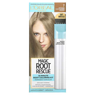 L'Oreal, مجموعة صباغة جذور الشعر Magic Root Rescue خلال 10 دقائق، أشقر داكن درجة 7، تكفي للاستخدام مرة واحدة
