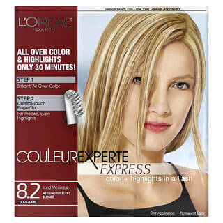 L'Oreal, Couleur Experte Express, краска для волос с эффектом выгоревших прядей, оттенок 8.2 «Сияющий блонд», на 1 применение