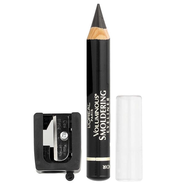L'Oréal, Voluminous®, 스몰더링 우드 펜슬 아이라이너, 645 블랙, 2.48g(0.087oz)