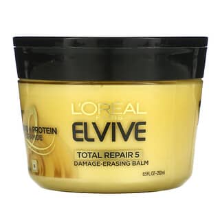 L'Oreal, Elvive، الإصلاح الكامل لعلامات تلف الشعر الخمسة، بلسم لإصلاح الشعر التالف، 8.5 أونصة سائلة (250 مل)