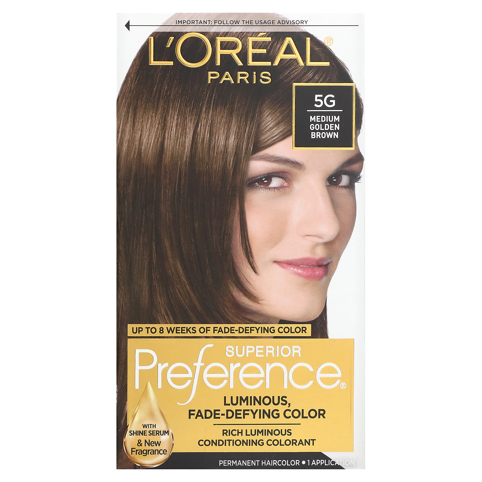 L'Oréal, Superior Preference, Luminous, Fade-Defying Color, 5G Medium ...