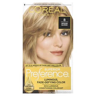 L'Oréal, Preferencia superior, Tonos luminosos que desafían la decoloración, 8 rubios medios`` 1 aplicación