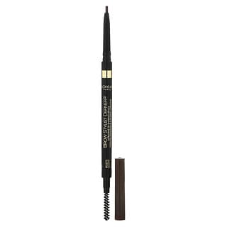 L'Oréal, 歐萊雅造型師眉筆，超細筆尖，389 深褐色，0.003 盎司（90 毫克）